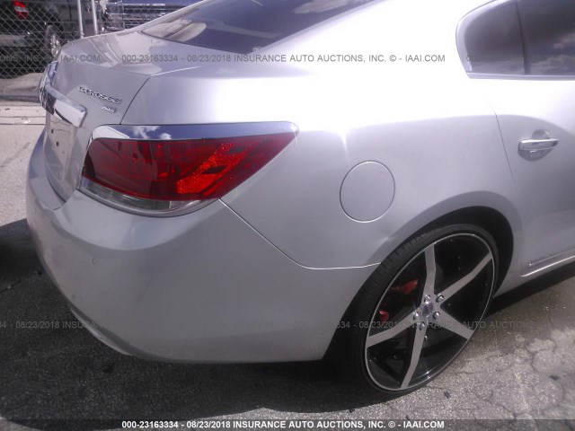 1G4GE5EV9AF131262 - 2010 BUICK LACROSSE CXS SILVER photo 6