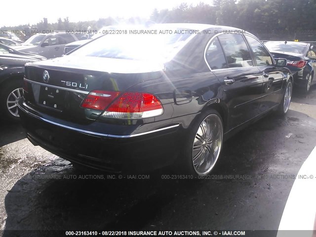 WBAHN83527DT66293 - 2007 BMW 750 BLACK photo 4