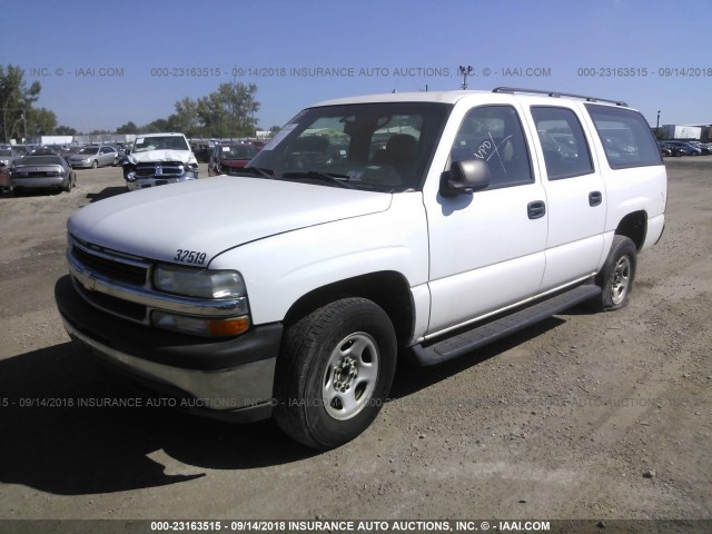 1GNEC16Z16J107500 - 2006 CHEVROLET SUBURBAN WHITE photo 2