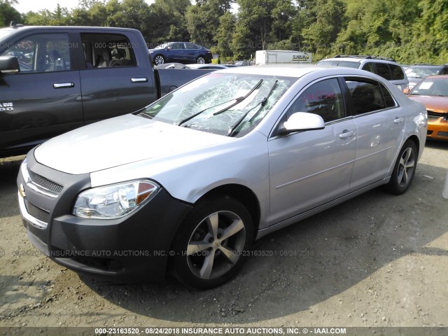 1G1ZC5E1XBF256183 - 2011 CHEVROLET MALIBU 1LT ვერცხლისფერი ფოტო 2