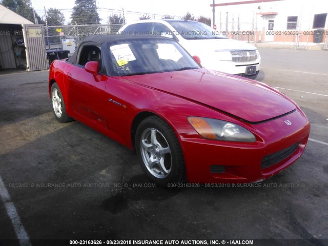 JHMAP1149YT001583 - 2000 HONDA S2000 RED photo 1