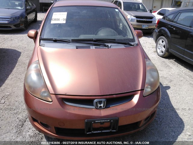 JHMGD37627S068313 - 2007 HONDA FIT S 橙色 照片 6