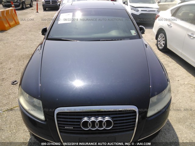 WAUDH74F36N098970 - 2006 AUDI A6 3.2 QUATTRO BLUE photo 6