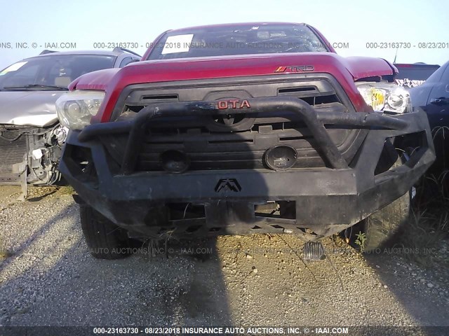 5TFCZ5AN3GX023543 - 2016 TOYOTA TACOMA DBL CAB/SR/SR5/TRD SPT/OR RED photo 6