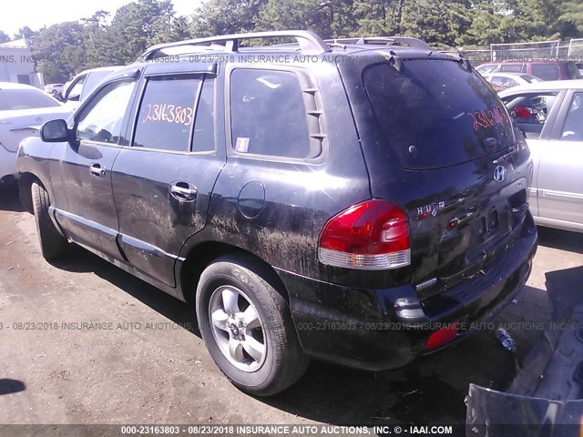 KM8SC73E86U039724 - 2006 HYUNDAI SANTA FE GLS/LIMITED BLACK photo 3