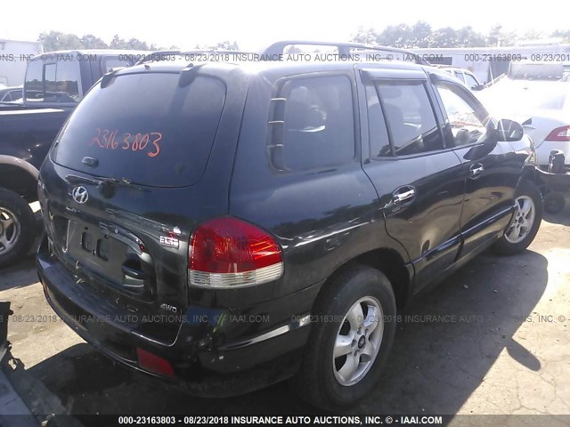 KM8SC73E86U039724 - 2006 HYUNDAI SANTA FE GLS/LIMITED BLACK photo 4