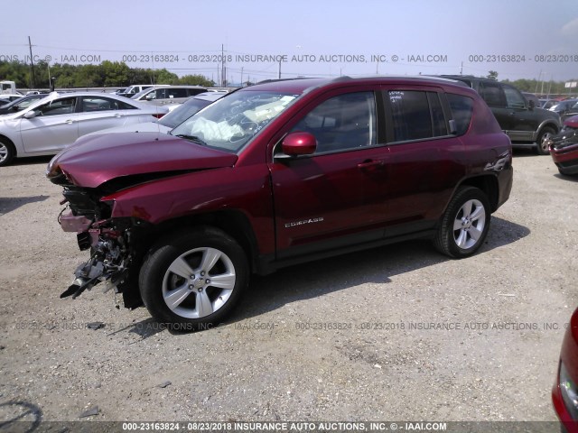 1C4NJCEAXGD633470 - 2016 JEEP COMPASS LATITUDE 勃艮第红 照片 2