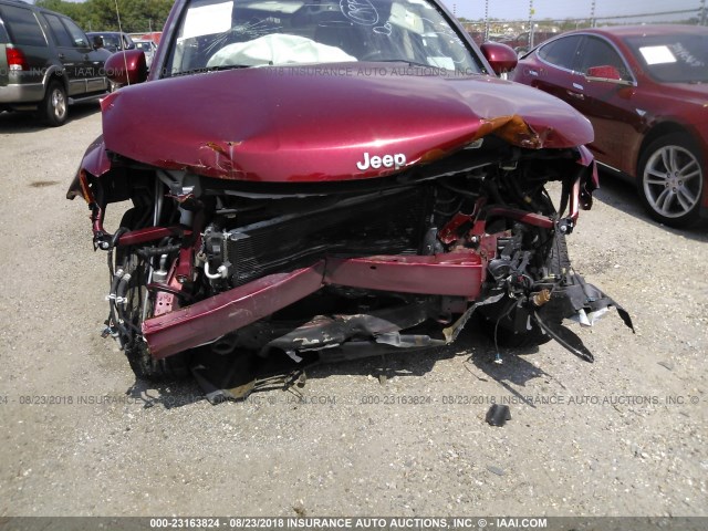 1C4NJCEAXGD633470 - 2016 JEEP COMPASS LATITUDE 勃艮第红 照片 6
