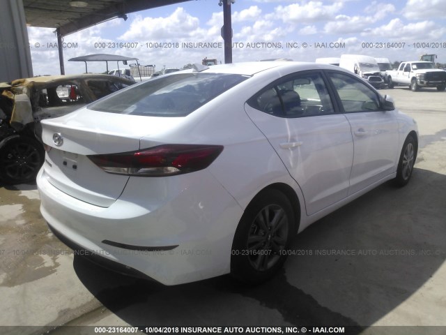 5NPD84LF1JH265239 - 2018 HYUNDAI ELANTRA SEL/VALUE/LIMITED WHITE photo 4