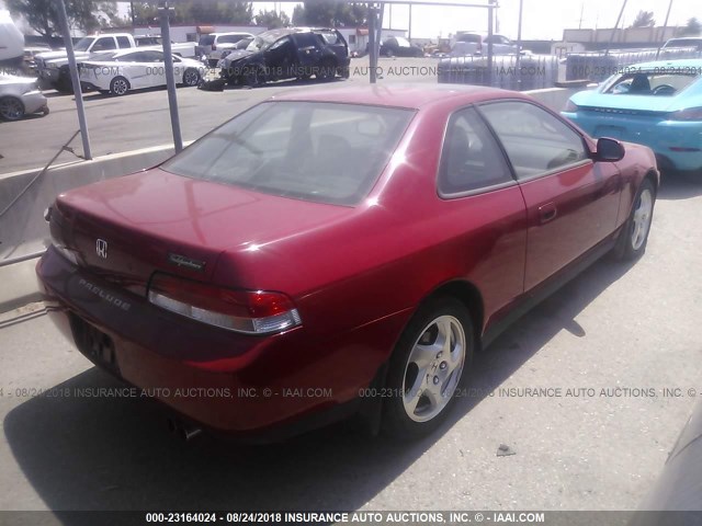 JHMBB6145WC001528 - 1998 HONDA PRELUDE RED photo 4