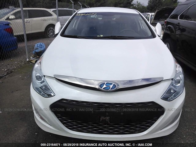 KMHEC4A44BA008150 - 2011 HYUNDAI SONATA HYBRID WHITE photo 6