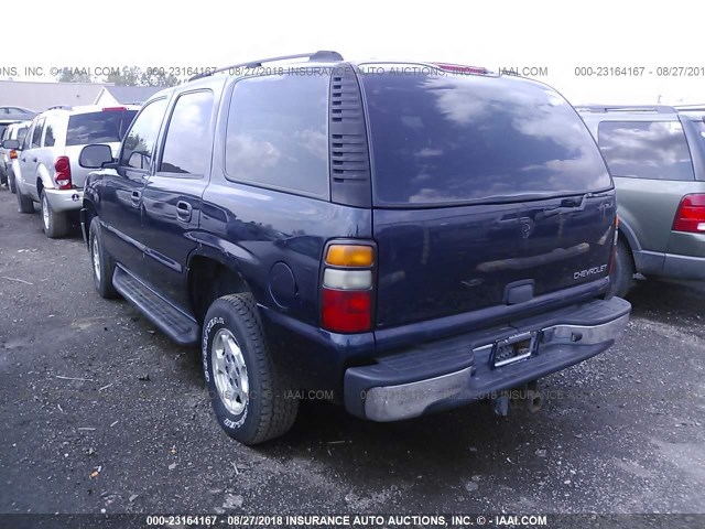 1GNEK13ZX4J216428 - 2004 CHEVROLET TAHOE K1500 BLUE photo 3