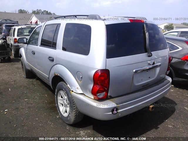 1D4HB48N54F103537 - 2004 DODGE DURANGO SLT SILVER photo 3