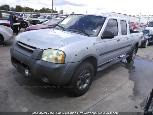 1N6ED29YX2C330712 - 2002 NISSAN FRONTIER CREW CAB XE/CREW CAB SE GRAY photo 2