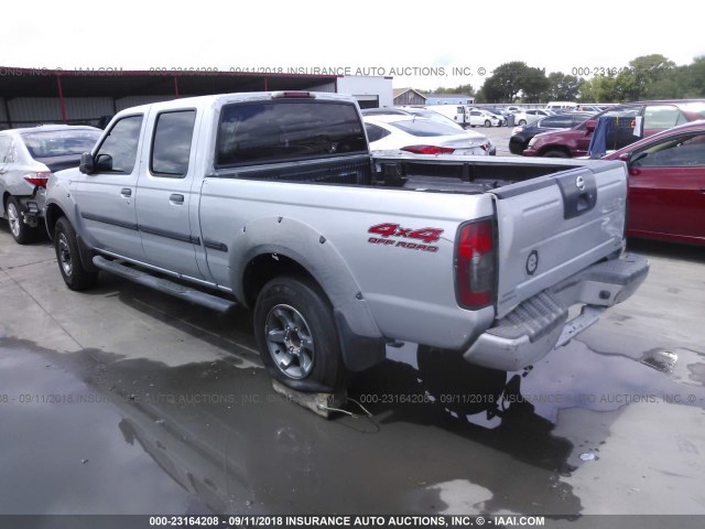 1N6ED29YX2C330712 - 2002 NISSAN FRONTIER CREW CAB XE/CREW CAB SE GRAY photo 3