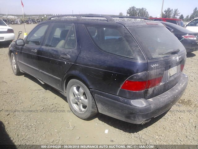 YS3EF58Z1Y3041129 - 2000 SAAB 9-5 SE Dark Blue photo 3