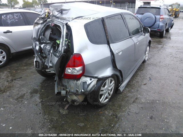 JHMGD38677S059654 - 2007 HONDA FIT S 银色 照片 4