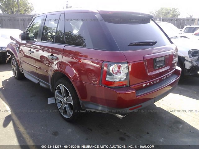 SALSH2E48AA230530 - 2010 LAND ROVER RANGE ROVER SPORT SC RED photo 3