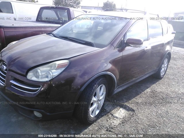 4S4WX85C764400268 - 2006 SUBARU B9 TRIBECA 3.0 H6/3.0 H6 LIMITED BURGUNDY photo 2