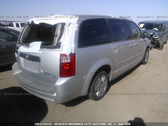 1D8HN44E29B515229 - 2009 DODGE GRAND CARAVAN SE SILVER photo 4