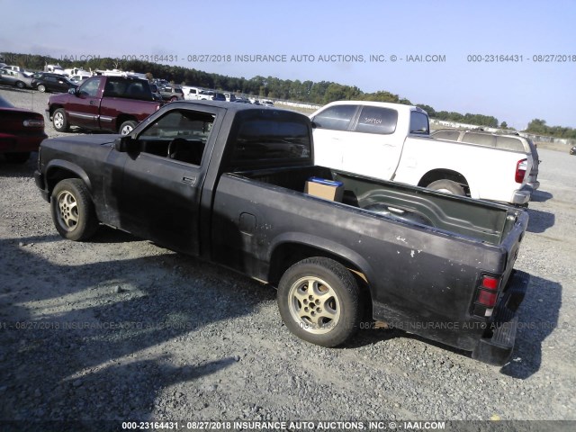 1B7FL26P1TS668707 - 1996 DODGE DAKOTA BLACK photo 3