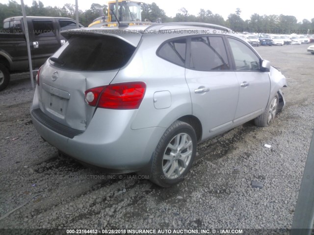 JN8AS5MT2CW261748 - 2012 NISSAN ROGUE S/SV SILVER photo 4