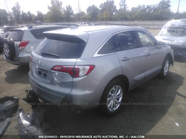 5J8TB4H51HL019134 - 2017 ACURA RDX TECHNOLOGY SILVER photo 4