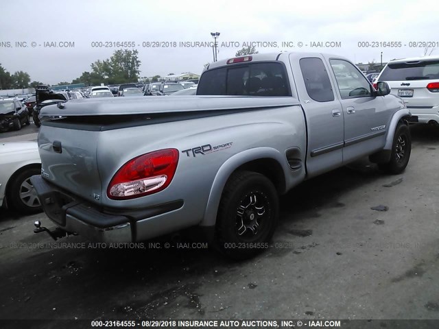 5TBRT34195S457132 - 2005 TOYOTA TUNDRA ACCESS CAB SR5 GRAY photo 4