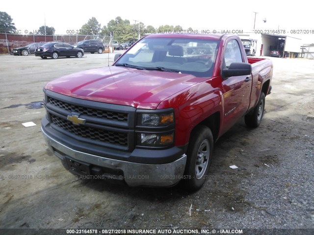 1GCNCPEH1FZ182834 - 2015 CHEVROLET SILVERADO C1500 RED photo 2