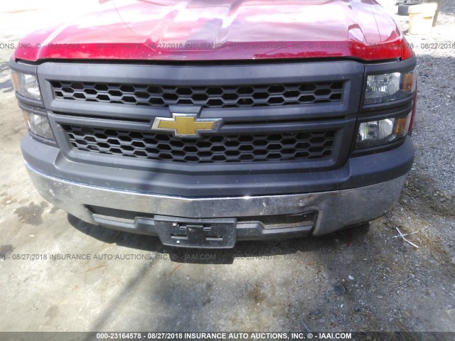 1GCNCPEH1FZ182834 - 2015 CHEVROLET SILVERADO C1500 RED photo 6