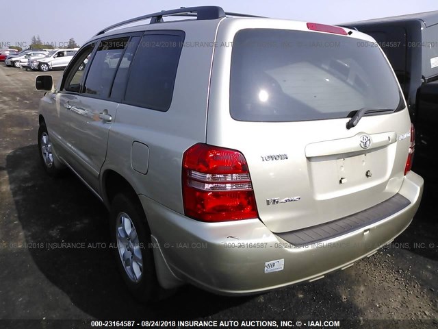 JTEHF21A020064607 - 2002 TOYOTA HIGHLANDER LIMITED GOLD photo 3