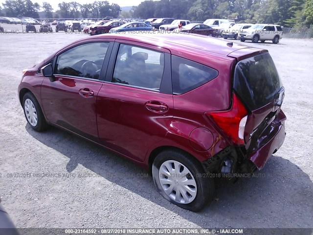 3N1CE2CP4FL409894 - 2015 NISSAN VERSA NOTE S/S PLUS/SV/SL/SR RED photo 3
