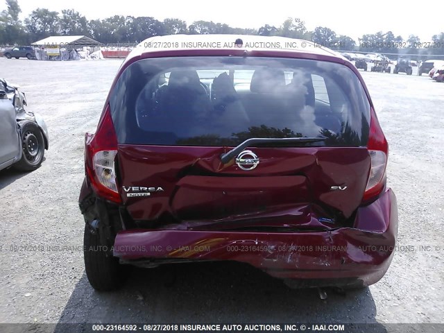 3N1CE2CP4FL409894 - 2015 NISSAN VERSA NOTE S/S PLUS/SV/SL/SR RED photo 6