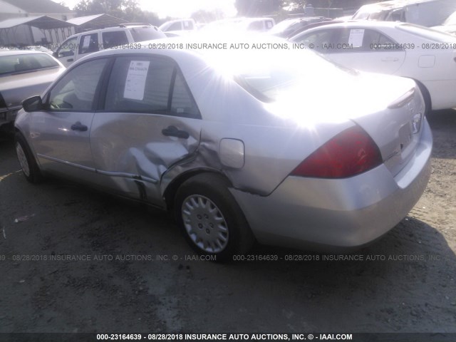 1HGCM56147A087101 - 2007 HONDA ACCORD VALUE SILVER photo 3