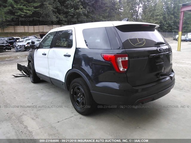 1FM5K8AR0HGA13275 - 2017 FORD EXPLORER POLICE INTERCEPTOR BLACK photo 3
