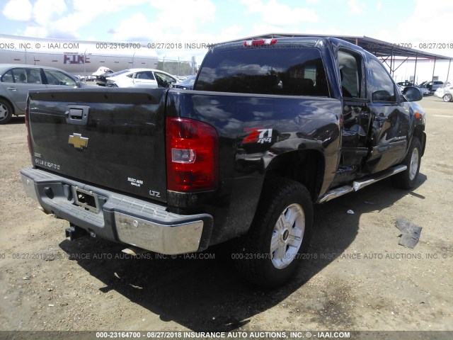 3GCPKTE34BG215876 - 2011 CHEVROLET SILVERADO K1500 LTZ BLACK photo 4