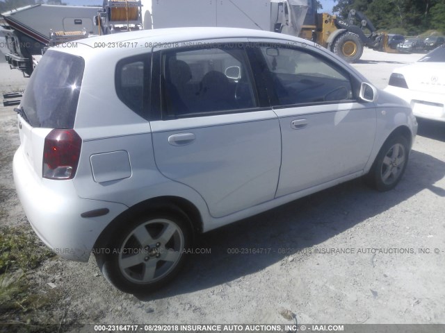 KL1TD666X6B682616 - 2006 CHEVROLET AVEO LS WHITE photo 4