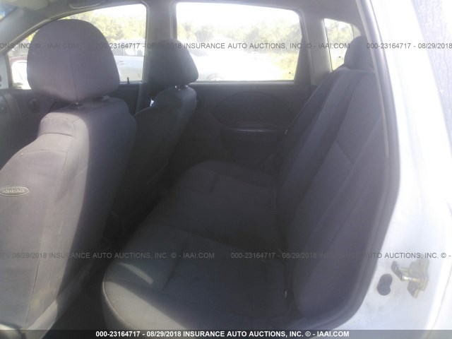 KL1TD666X6B682616 - 2006 CHEVROLET AVEO LS WHITE photo 8