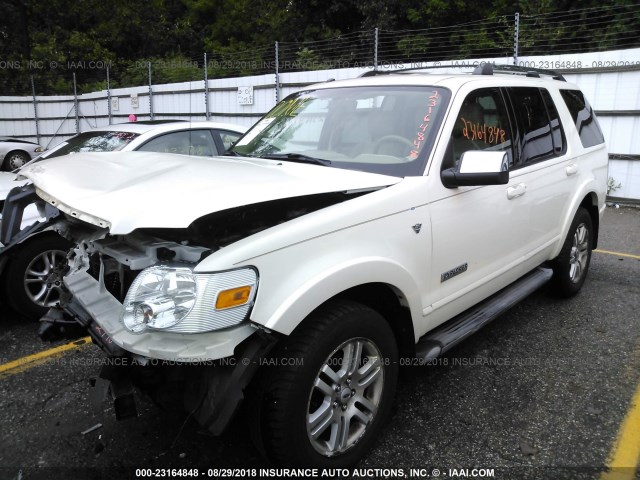 1FMEU75857UA52448 - 2007 FORD EXPLORER LIMITED WHITE photo 2