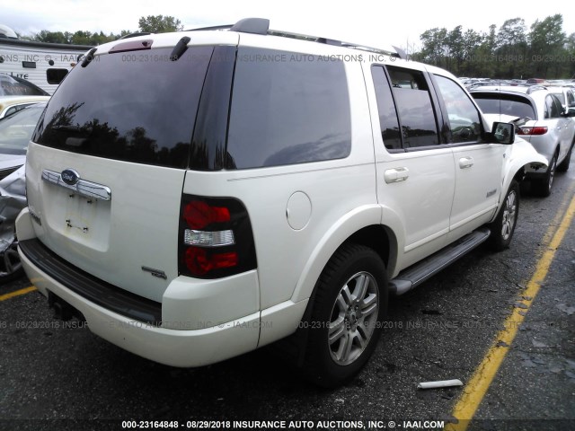 1FMEU75857UA52448 - 2007 FORD EXPLORER LIMITED WHITE photo 4