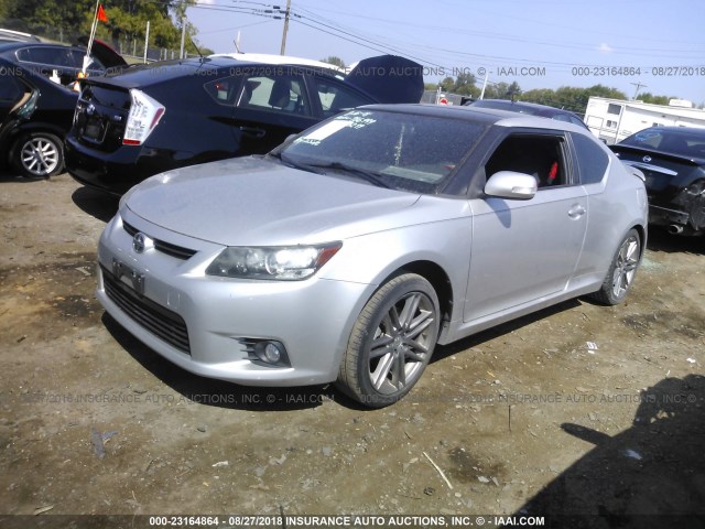 JTKJF5C74B3009299 - 2011 TOYOTA SCION TC 银色 照片 2