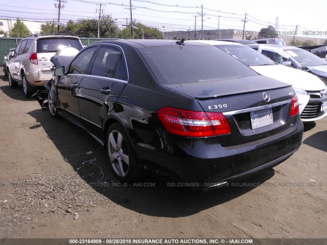 WDDHF8HB6BA419964 - 2011 MERCEDES-BENZ E 350 4MATIC BLACK photo 3