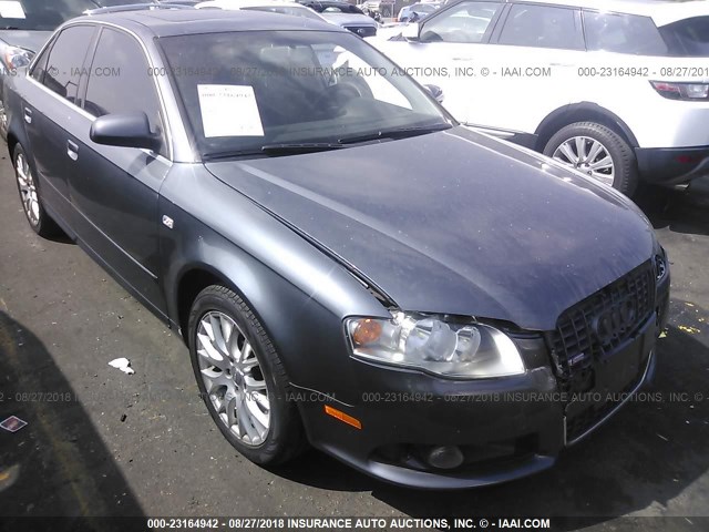 WAUAF78E08A164301 - 2008 AUDI A4 2.0T GRAY photo 1