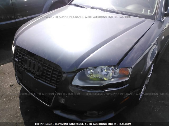 WAUAF78E08A164301 - 2008 AUDI A4 2.0T GRAY photo 6