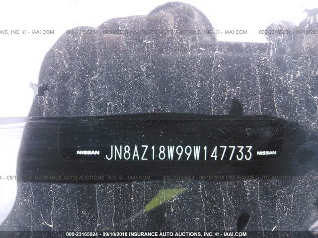 JN8AZ18W99W147733 - 2009 NISSAN MURANO S/SL/LE BLACK photo 9