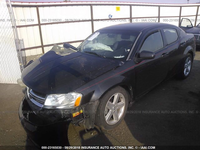 1B3BD1FB2BN559231 - 2011 DODGE AVENGER MAINSTREET BLACK photo 2