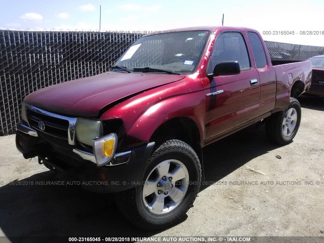 4TASM92N1XZ525094 - 1999 TOYOTA TACOMA XTRACAB PRERUNNER მუქწითელი ფოტო 2