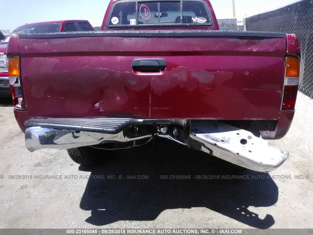 4TASM92N1XZ525094 - 1999 TOYOTA TACOMA XTRACAB PRERUNNER მუქწითელი ფოტო 6
