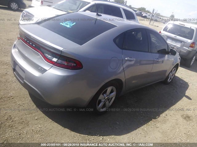 1C3CDFBB8GD762177 - 2016 DODGE DART SXT SILVER photo 4