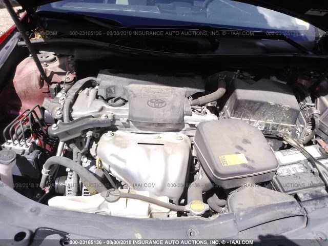 4T1BF1FK1CU636845 - 2012 TOYOTA CAMRY SE/LE/XLE წითელი ფოტო 10